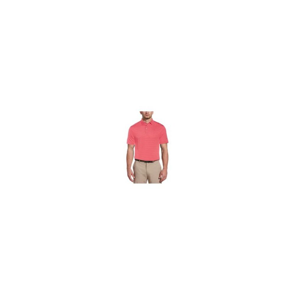 HYBRID APPAREL Mens Pink Lightweight Striped Short Sleeve Athletic Fit Polo S